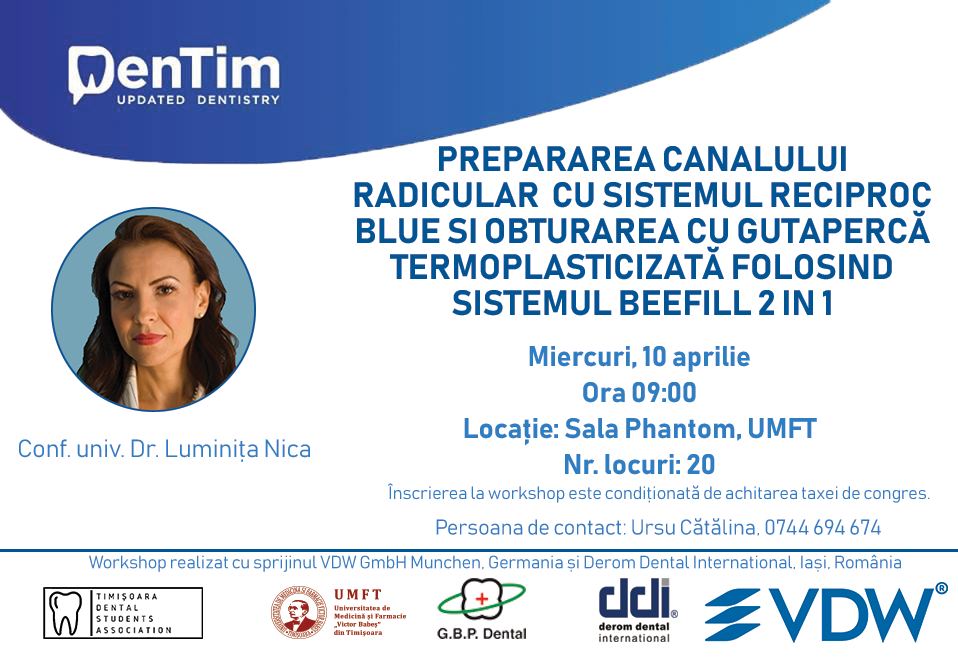 Prepararea Canalului Radicular Cu Sistemul Reciproc Blue Si Obturarea Cu Gutaperca Termoplasticizata Folosind Sistemul Beefill 2 In 1